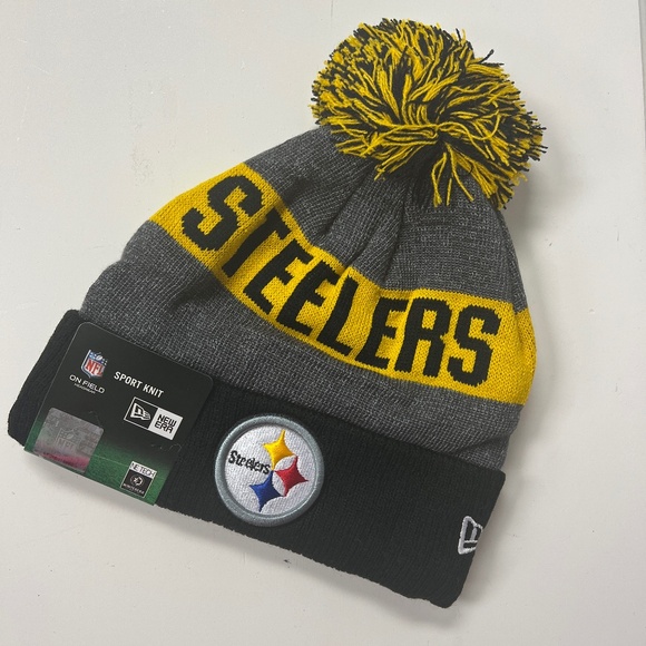 Pittsburgh Steelers NEW ERA ON FIELD SPORT KNIT BEANIE NFL Hat New Toboggan - Picture 1 of 5